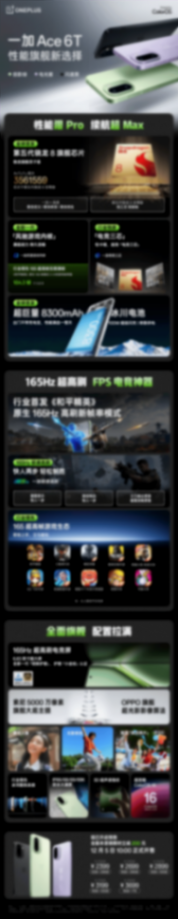 一图读懂一加Ace 6T:同档最强性能手机 2399元起